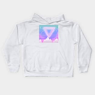 Retrowave Space Landscape Kids Hoodie